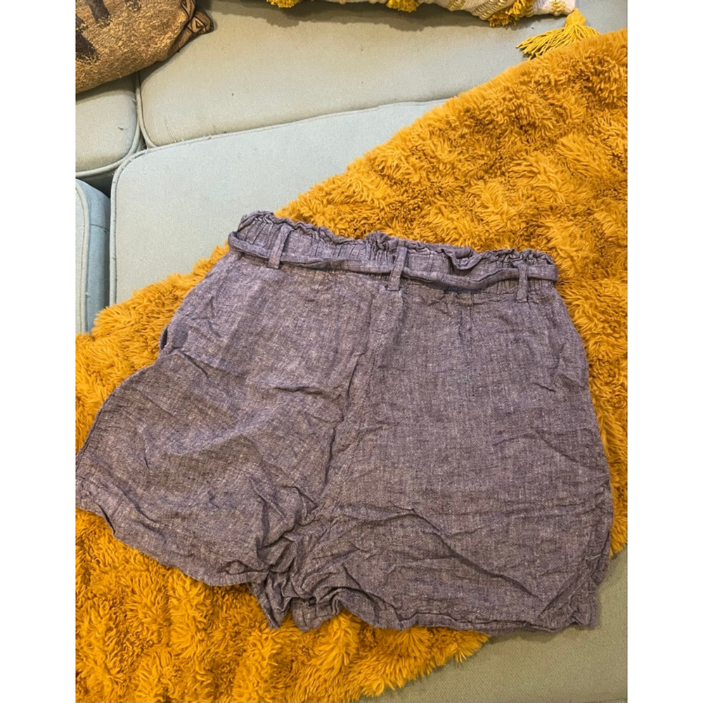 Women's H&M High Waist Shorts Size 6 Blue - Picture 3 of 4